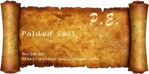 Paldauf Emil névjegykártya